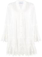 Blumarine Long-sleeve Flared Dress - White