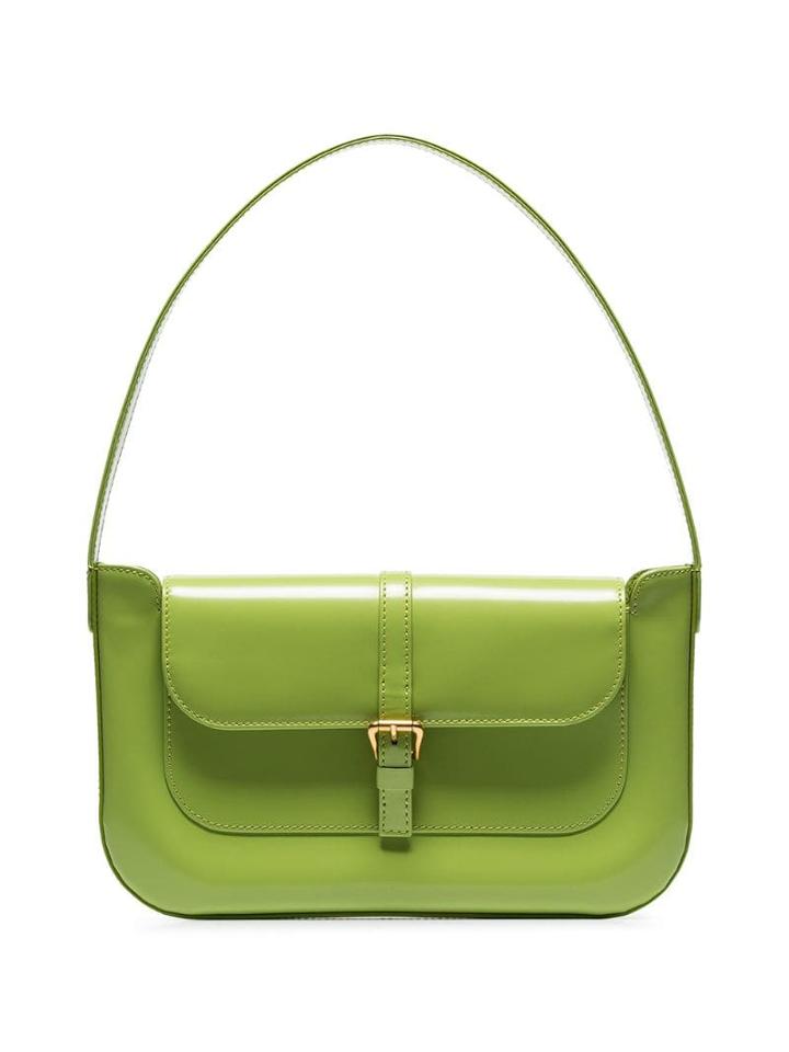By Far Miranda Buckled Shoulder Bag - Green