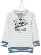 Vingino - Striped Sweatshirt - Kids - Cotton/polyester - 12 Yrs, White