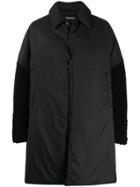 Undercover Dual-fabric Oversized Coat - Black