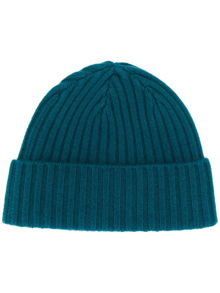 N.peal Chunky Ribbed Hat - Green