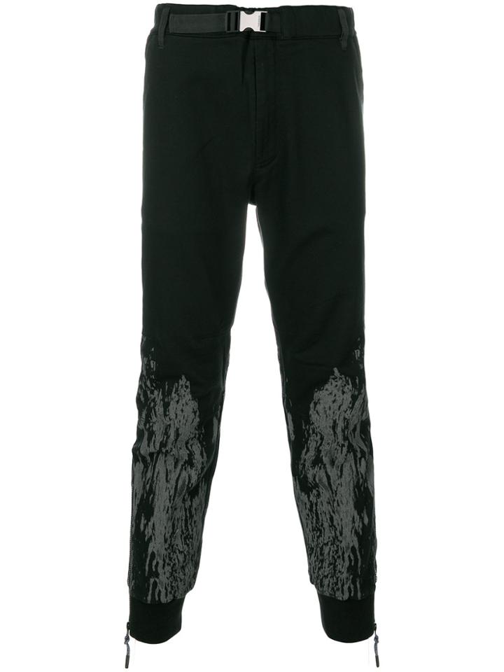 Diesel Printed Tapered Trousers - Black