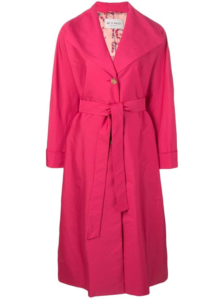 Etro Mid-length Trench Coat - Pink
