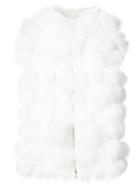 Oscar De La Renta Hooded Sleeveless Jacket - White