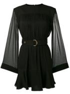 Chloé Belted Draped Dress - Black