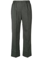 Nº21 Embellished Cropped Trousers - Grey