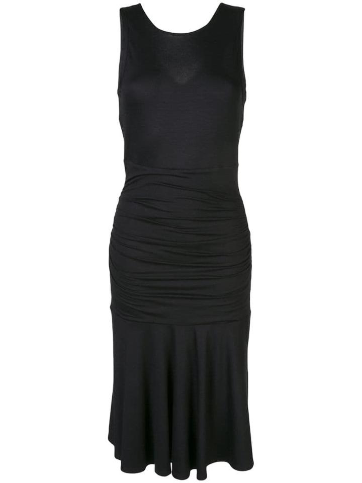 Diane Von Furstenberg Pleated Midi Dress - Black