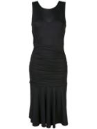 Diane Von Furstenberg Pleated Midi Dress - Black