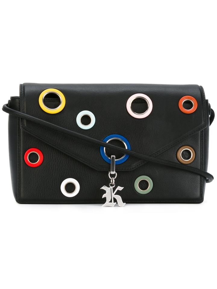 Christopher Kane Eyelet Detail Devine Shoulder Bag - Black