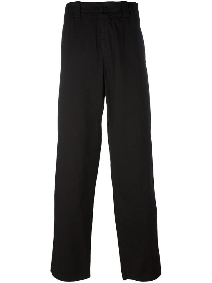 Yohji Yamamoto Wide-leg Trousers, Men's, Size: 3, Black, Cotton