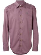 Vivienne Westwood Man Embroidered Logo Shirt, Men's, Size: 52, Pink/purple, Cotton/spandex/elastane