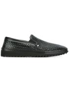 Dolce & Gabbana Woven Slip-on Sneakers - Black