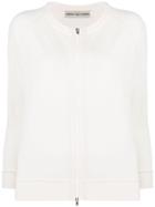 Lamberto Losani Zip-front Cashmere Cardigan - White