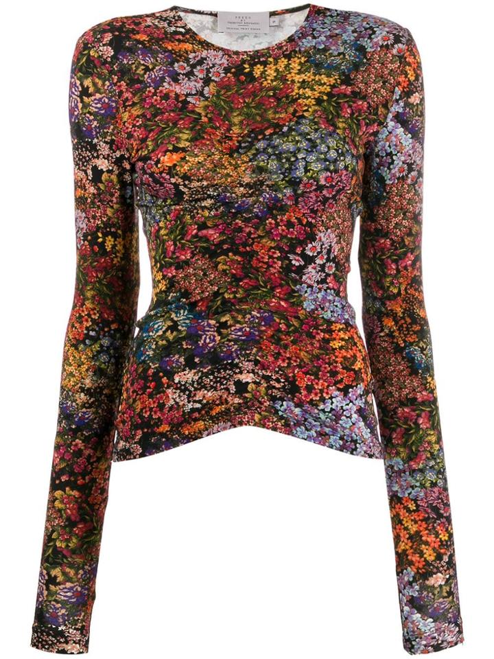 Preen By Thornton Bregazzi Norah Floral Top - Black