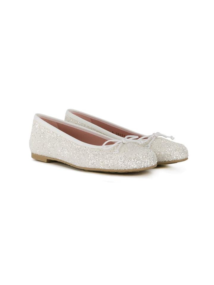 Pretty Ballerinas Kids Teen Ballerina Shoes - White