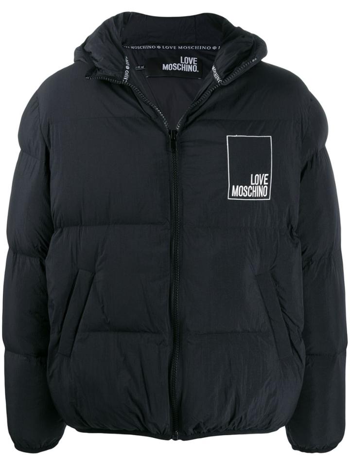 Love Moschino Logo Padded Jacket - Black