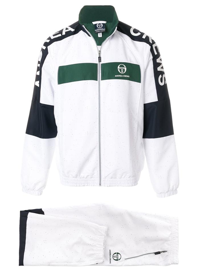 Andrea Crews Colour-block Track Jacket - White