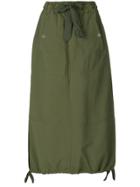 Moncler Drawstring Long Skirt - Green