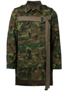 Maison Mihara Yasuhiro Camouflage Print Asymmetric Jacket - Green