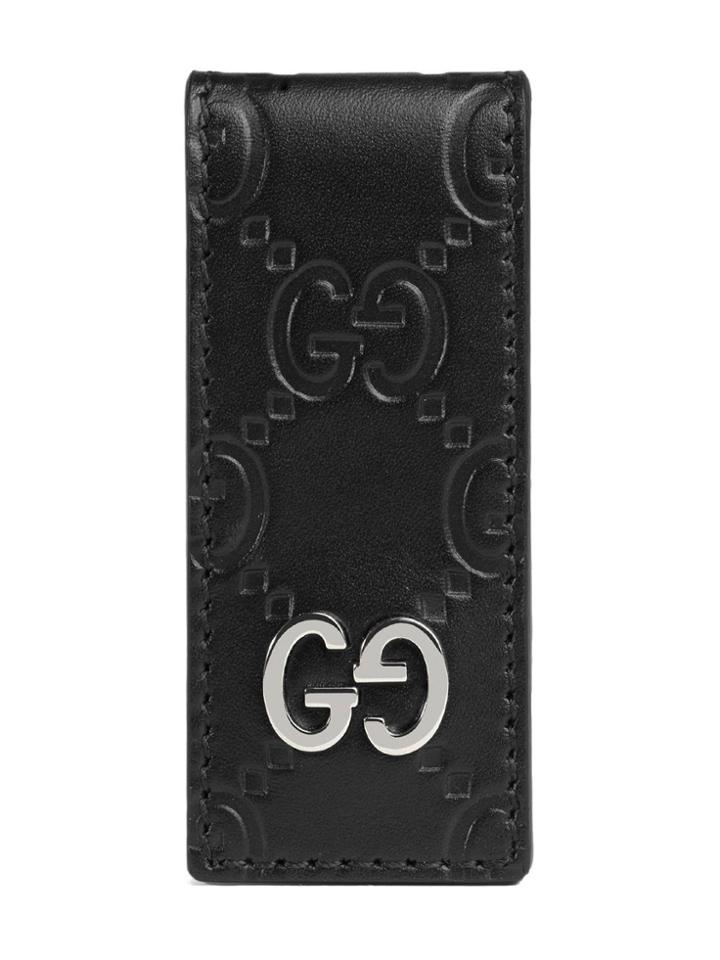 Gucci Gucci Signature Money Clip - Black