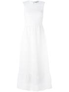 Red Valentino Long Sleeveless Crochet Dress - White
