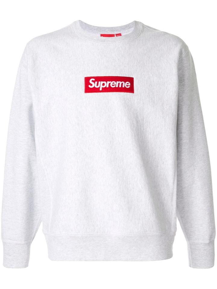 Supreme Box Logo Crew Neck - Grey