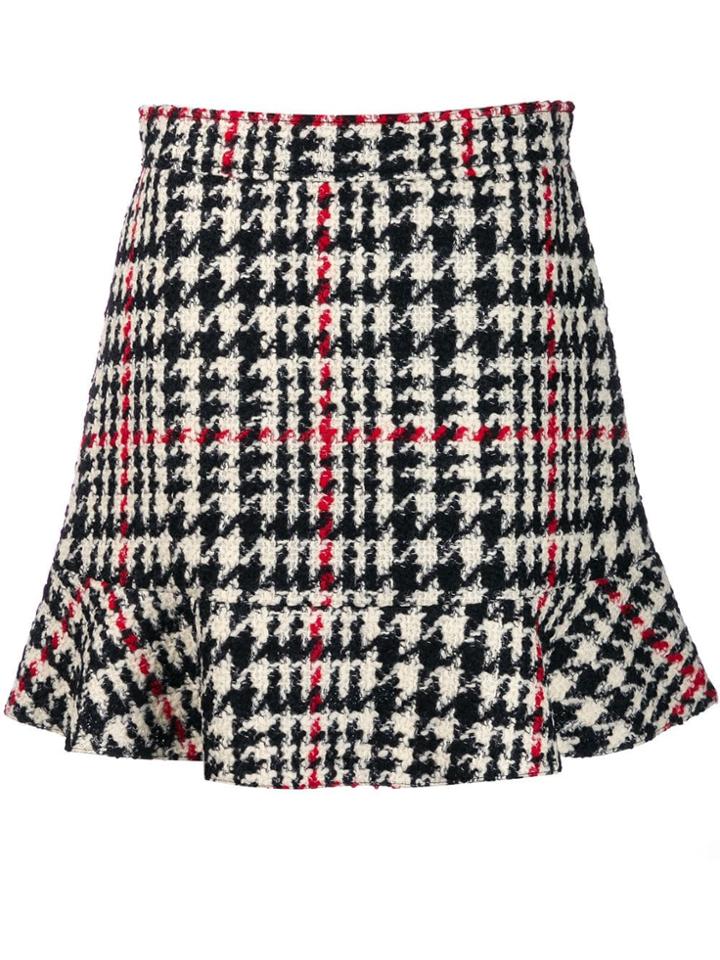 Red Valentino Houndstooth Check Skirt - Black