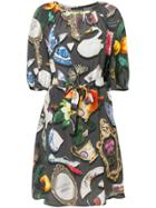 Boutique Moschino Printed Mini Dress - Black