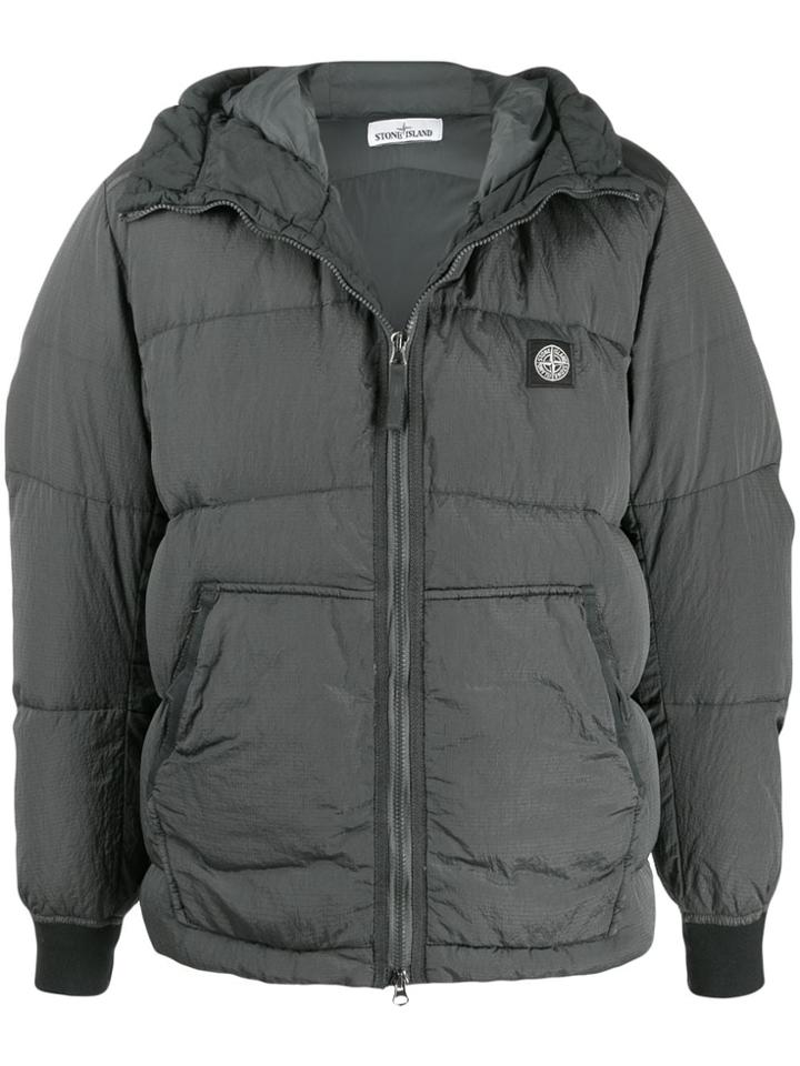 Stone Island Padded Hooded Jacket - Grey