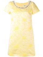 Blugirl - Embellished Jacquard Dress - Women - Cotton/acrylic/acetate - 42, Yellow/orange, Cotton/acrylic/acetate
