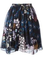 Dorothee Schumacher 'airy Florals' Skirt, Women's, Size: 2, Black, Silk/polyester