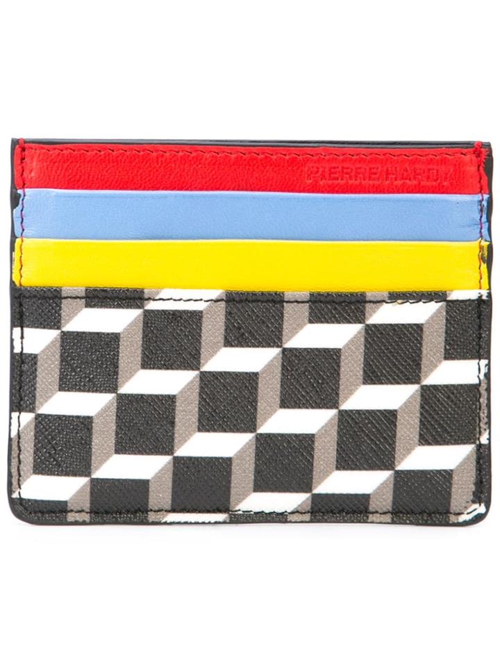 Pierre Hardy Panelled Geometric Print Cardholder - Multicolour