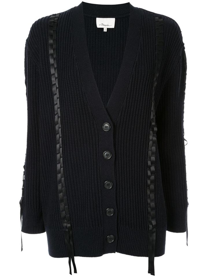 3.1 Phillip Lim Ribbon Stitch Cardigan - Blue