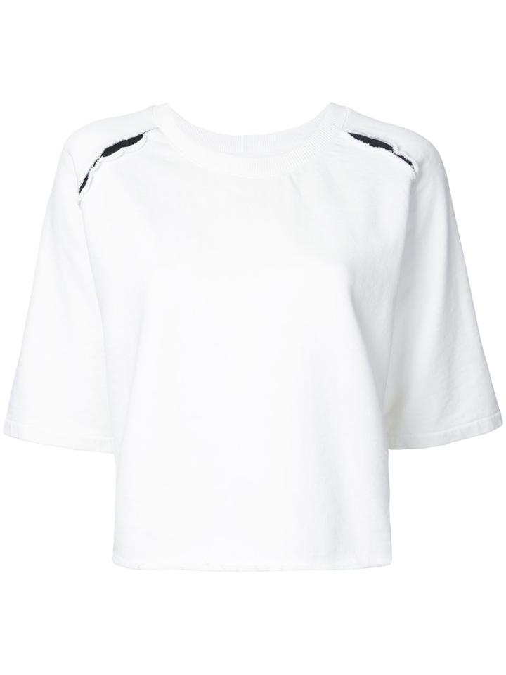 Thom Krom - Ripped Seam Sweater - Women - Cotton - L, Women's, White, Cotton