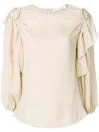 See By Chloé Ruffle Sleeve Blouse - Nude & Neutrals