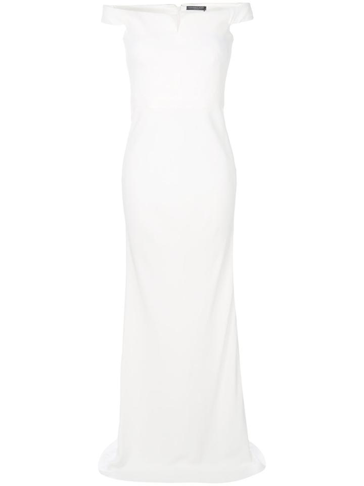 Alexander Mcqueen Off The Shoulder Fishtail Gown - White