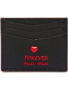 Miu Miu Madras Love Card Holder - Black