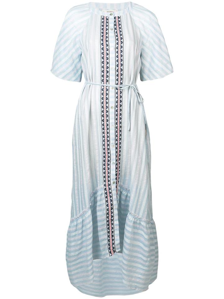Lemlem Nefasi Flared Shirt Dress - Blue