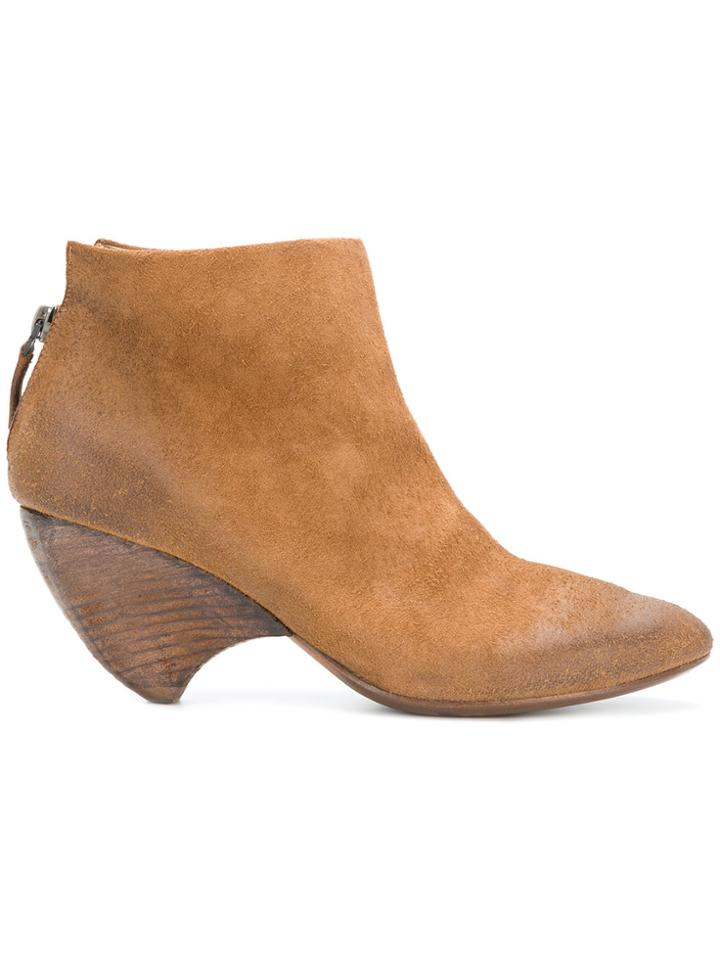 Marsèll Curved Heel Ankle Boots - Brown