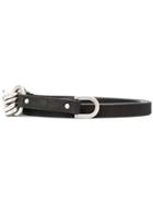 Rick Owens Epaulette Leather Belt - Black