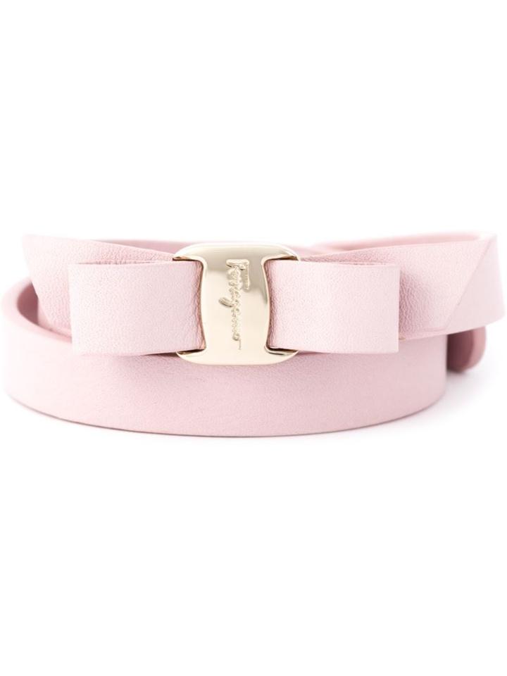 Salvatore Ferragamo 'vara' Bow Bracelet, Pink/purple