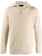 Roberto Collina Half-zip Knit Sweater - Neutrals