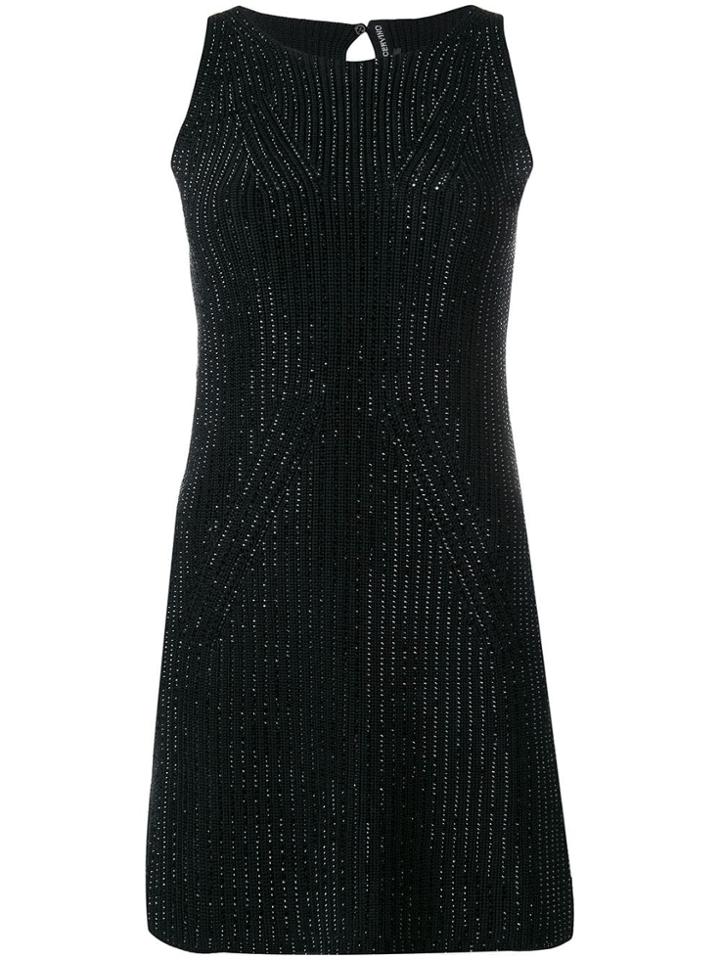 Ermanno Scervino Rhinestone-embellished Mini Dress - Black