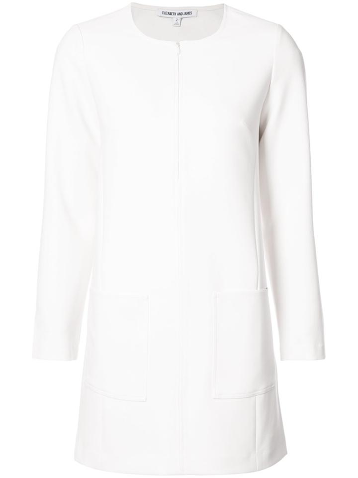 Elizabeth And James Long Sleeve Shift Dress - Nude & Neutrals