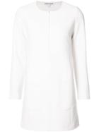 Elizabeth And James Long Sleeve Shift Dress - Nude & Neutrals