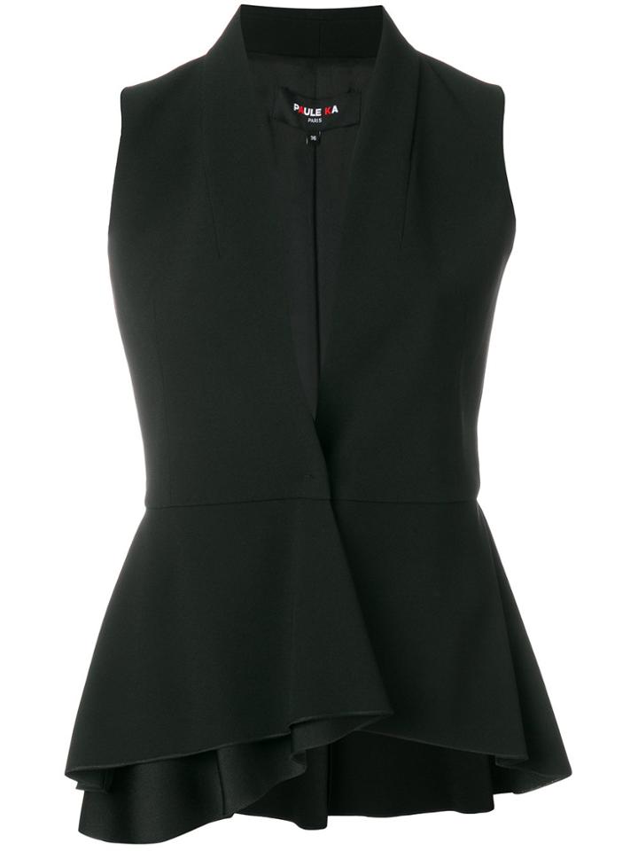 Paule Ka Slim-fit Sleeveless Jacket - Black