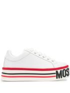 Moschino Logo Platform Sneakers - White