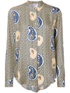 Forte Forte Band-collar Paisley Shirt - Nude & Neutrals