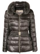 Herno Fur Hood Puffer Jacket - Grey