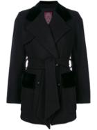 John Galliano Pre-owned Belted Double-breasted Coat - Black